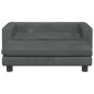 vidaXL Divano Bambini Poggiapiedi Grigio Scuro 100x50x30 cm Velluto