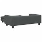 vidaXL Divano Bambini Poggiapiedi Grigio Scuro 100x50x30 cm Velluto