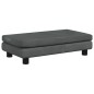 vidaXL Divano Bambini Poggiapiedi Grigio Scuro 100x50x30 cm Velluto