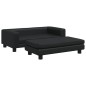 vidaXL Divano per Bambini con Poggiapiedi Nero 100x50x30 cm Similpelle