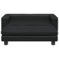 vidaXL Divano per Bambini con Poggiapiedi Nero 100x50x30 cm Similpelle