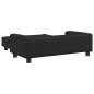 vidaXL Divano per Bambini con Poggiapiedi Nero 100x50x30 cm Similpelle