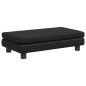vidaXL Divano per Bambini con Poggiapiedi Nero 100x50x30 cm Similpelle