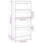 Libreria/Divisorio Grigio Sonoma 60x30x135 cm Legno Multistrato