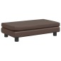 vidaXL Divano Bambini con Poggiapiedi Marrone 100x50x30 cm Similpelle