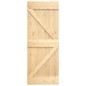 vidaXL Porta Scorrevole con Set Hardware 85x210 cm Legno Massello Pino vidaXL Porta Scorrevole con Set Hardware 85x210 cm Legno Massello Pino