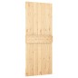 vidaXL Porta Scorrevole con Set Hardware 85x210 cm Legno Massello Pino vidaXL Porta Scorrevole con Set Hardware 85x210 cm Legno Massello Pino