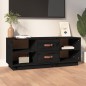 Mobile Porta TV Nero 100x34x40 cm in Legno Massello di Pino Mobile Porta TV Nero 100x34x40 cm in Legno Massello di Pino