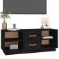 Mobile Porta TV Nero 100x34x40 cm in Legno Massello di Pino Mobile Porta TV Nero 100x34x40 cm in Legno Massello di Pino