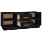 Mobile Porta TV Nero 100x34x40 cm in Legno Massello di Pino Mobile Porta TV Nero 100x34x40 cm in Legno Massello di Pino