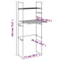 vidaXL Scaffale per Lavatrice 77x52x192 cm in Alluminio vidaXL Scaffale per Lavatrice 77x52x192 cm in Alluminio