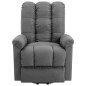 vidaXL Poltrona Alzapersona Grigio Chiaro Tessuto
