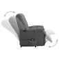 vidaXL Poltrona Alzapersona Grigio Chiaro Tessuto