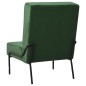 vidaXL Poltrona Relax 65x79x87 cm Verde Scuro in Velluto vidaXL Poltrona Relax 65x79x87 cm Verde Scuro in Velluto