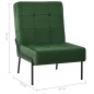 vidaXL Poltrona Relax 65x79x87 cm Verde Scuro in Velluto vidaXL Poltrona Relax 65x79x87 cm Verde Scuro in Velluto