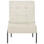 vidaXL Poltrona Relax 65x79x87 cm Bianco Crema in Velluto