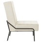 vidaXL Poltrona Relax 65x79x87 cm Bianco Crema in Velluto