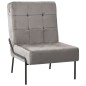 vidaXL Poltrona Relax 65x79x87 cm Grigio Chiaro in Velluto vidaXL Poltrona Relax 65x79x87 cm Grigio Chiaro in Velluto