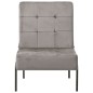 vidaXL Poltrona Relax 65x79x87 cm Grigio Chiaro in Velluto vidaXL Poltrona Relax 65x79x87 cm Grigio Chiaro in Velluto