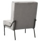 vidaXL Poltrona Relax 65x79x87 cm Grigio Chiaro in Velluto vidaXL Poltrona Relax 65x79x87 cm Grigio Chiaro in Velluto