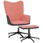 vidaXL Poltrona Relax con Poggiapiedi Rosa in Velluto e PVC vidaXL Poltrona Relax con Poggiapiedi Rosa in Velluto e PVC