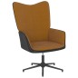 vidaXL Poltrona Relax con Poggiapiedi Marrone in Velluto e PVC vidaXL Poltrona Relax con Poggiapiedi Marrone in Velluto e PVC