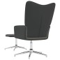 vidaXL Poltrona Relax con Poggiapiedi Grigio Scuro in Velluto e PVC vidaXL Poltrona Relax con Poggiapiedi Grigio Scuro in Velluto e PVC