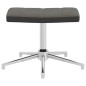 vidaXL Poltrona Relax con Poggiapiedi Grigio Scuro in Velluto e PVC vidaXL Poltrona Relax con Poggiapiedi Grigio Scuro in Velluto e PVC