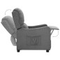 vidaXL Poltrona Reclinabile in Tessuto Grigio Chiaro