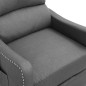vidaXL Poltrona Reclinabile in Tessuto Grigio Chiaro