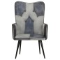 vidaXL Poltrona Wingback Grigia in Vera Pelle vidaXL Poltrona Wingback Grigia in Vera Pelle