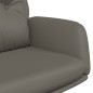vidaXL Poltrona Rilassante Grigia in Vera Pelle vidaXL Poltrona Rilassante Grigia in Vera Pelle