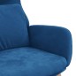 vidaXL Poltrona Relax Blu in Velluto vidaXL Poltrona Relax Blu in Velluto