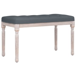 vidaXL Panca Grigio Scuro 80x40x49 cm in Velluto