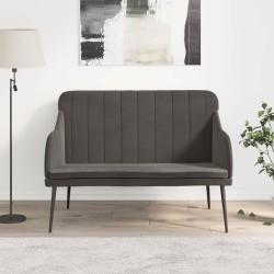 vidaXL Panca Grigio Scuro 110x76x80 cm in Velluto