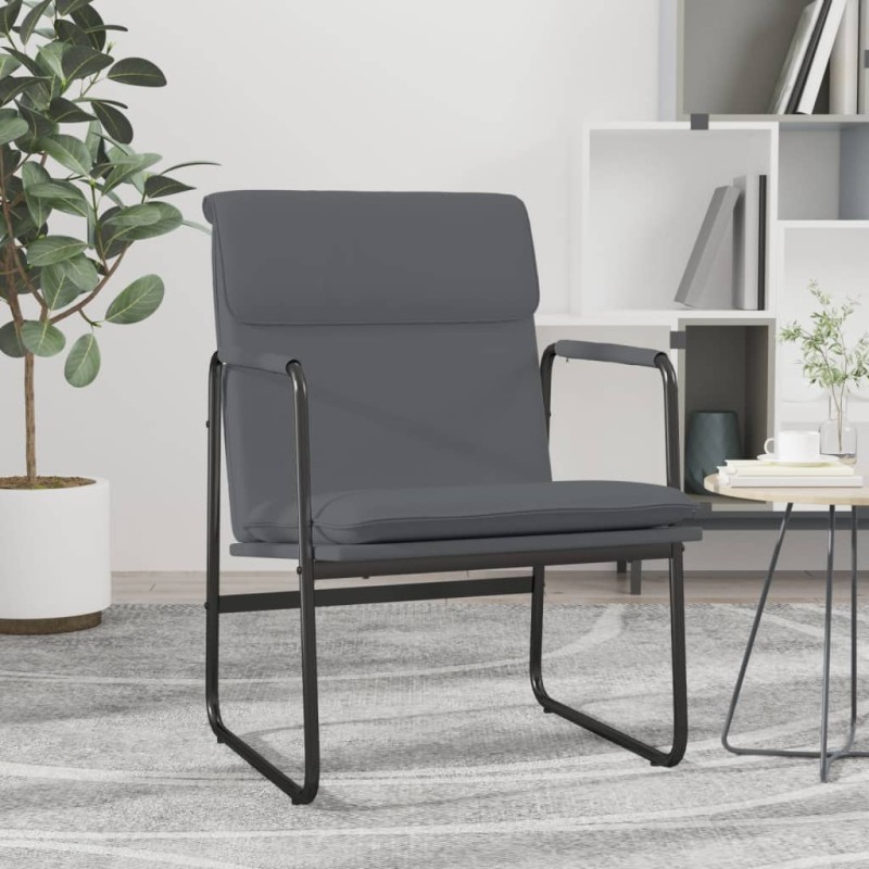 vidaXL Sedia Lounge Grigia 55x64x80 cm in Similpelle vidaXL Sedia Lounge Grigia 55x64x80 cm in Similpelle