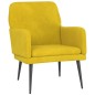 vidaXL Poltrona Gialla 62x79x79 cm Velluto vidaXL Poltrona Gialla 62x79x79 cm Velluto