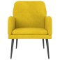 vidaXL Poltrona Gialla 62x79x79 cm Velluto vidaXL Poltrona Gialla 62x79x79 cm Velluto