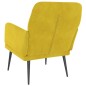 vidaXL Poltrona Gialla 62x79x79 cm Velluto vidaXL Poltrona Gialla 62x79x79 cm Velluto