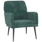 vidaXL Poltrona Verde Scuro 62x79x79 cm Velluto vidaXL Poltrona Verde Scuro 62x79x79 cm Velluto