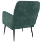 vidaXL Poltrona Verde Scuro 62x79x79 cm Velluto vidaXL Poltrona Verde Scuro 62x79x79 cm Velluto