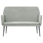vidaXL Panca Grigio Chiaro 108x79x79 cm in Velluto