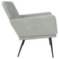 vidaXL Panca Grigio Chiaro 108x79x79 cm in Velluto
