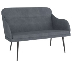 vidaXL Panca Grigio Scuro 110x76x80 cm in Velluto