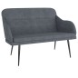 vidaXL Panca Grigio Scuro 110x76x80 cm in Velluto vidaXL Panca Grigio Scuro 110x76x80 cm in Velluto