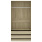 vidaXL Armadio Rovere Sonoma 100x50x200 cm in Legno Multistrato vidaXL Armadio Rovere Sonoma 100x50x200 cm in Legno Multistrato