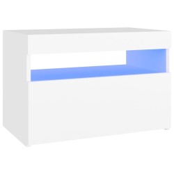 vidaXL Mobile Porta TV con Luci LED Bianco 60x35x40 cm