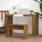 vidaXL Sgabello da Toeletta Rovere Fumo 70x35x45 cm Legno Multistrato vidaXL Sgabello da Toeletta Rovere Fumo 70x35x45 cm Legno Multistrato