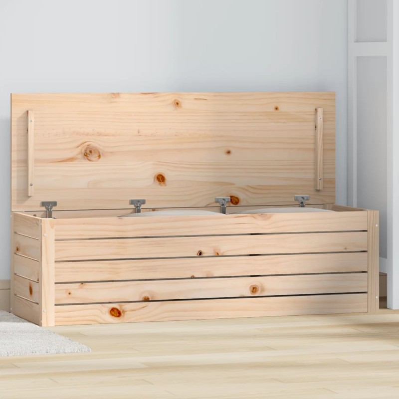 vidaXL Contenitore Portaoggetti 109x36,5x33 cm Legno Massello Pino vidaXL Contenitore Portaoggetti 109x36,5x33 cm Legno Massello Pino