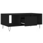 vidaXL Tavolino da Salotto Nero 90x50x36,5 cm in Legno Multistrato